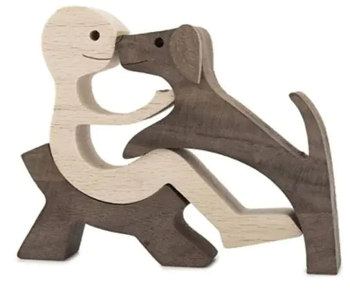Hundskulptur i trä – Heminredning