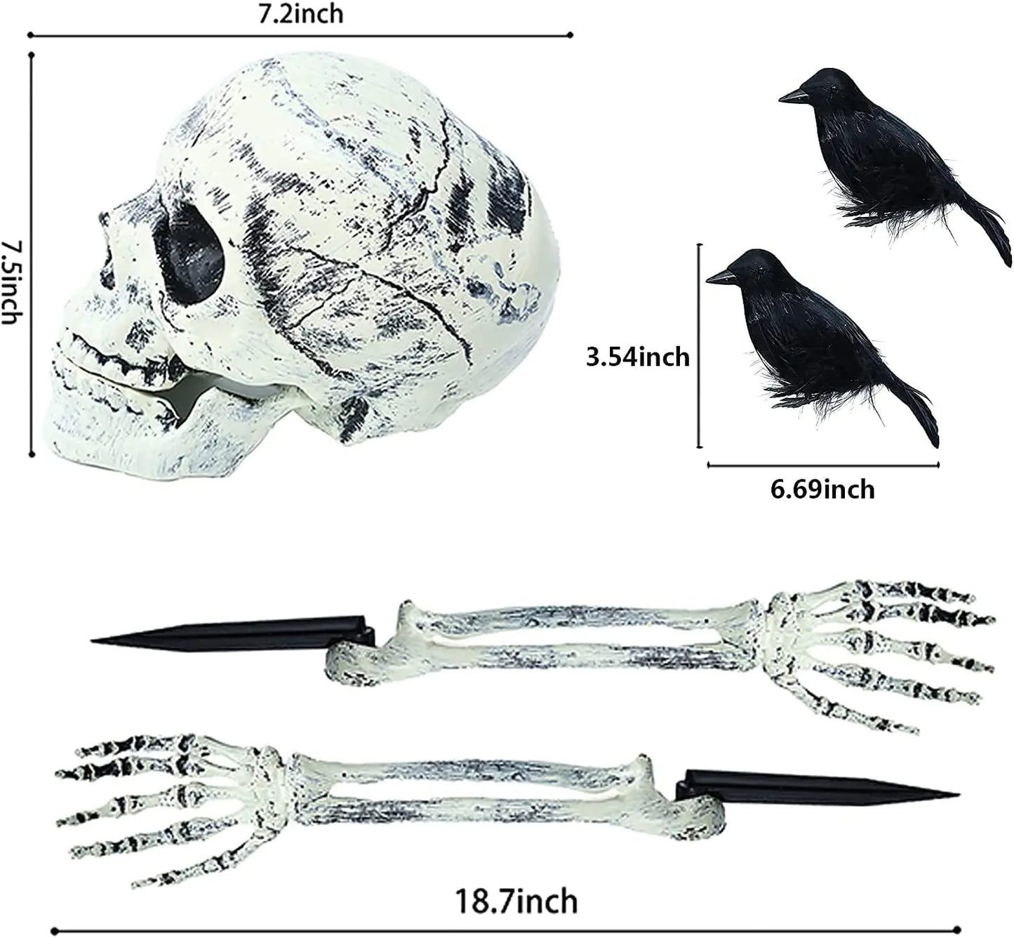 Halloween Skelett Set – 3 delar för maxad skräckstämning!