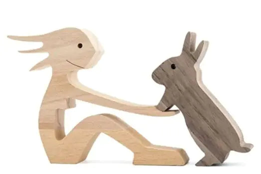 Hundskulptur i trä – Heminredning