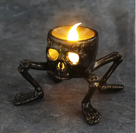 Halloween Break The Arm Skull LED-ljusstake – kuslig stämning i varje hörn!