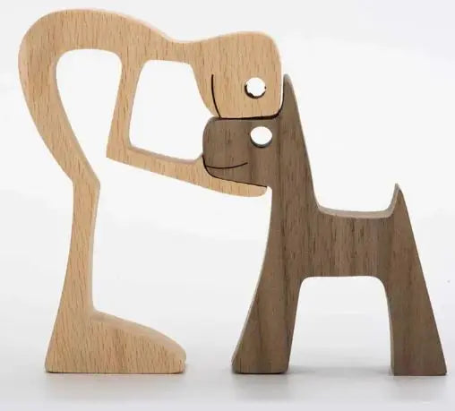 Hundskulptur i trä – Heminredning