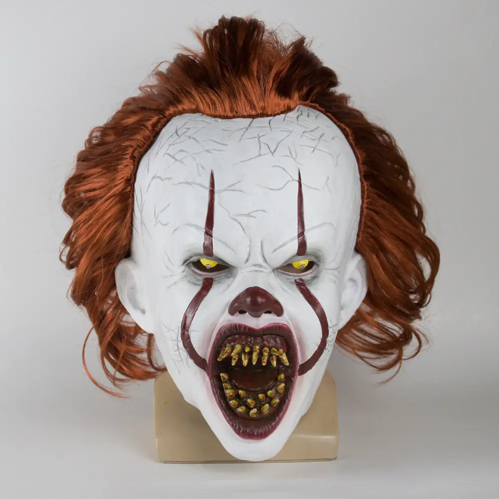 Pennywise LED Mask and Scary Wig for Halloween Cosplay