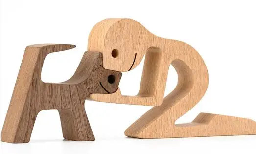 Hundskulptur i trä – Heminredning