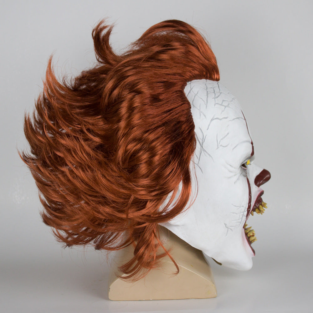 Pennywise LED Mask and Scary Wig for Halloween Cosplay