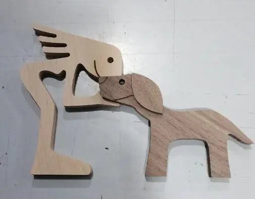 Hundskulptur i trä – Heminredning