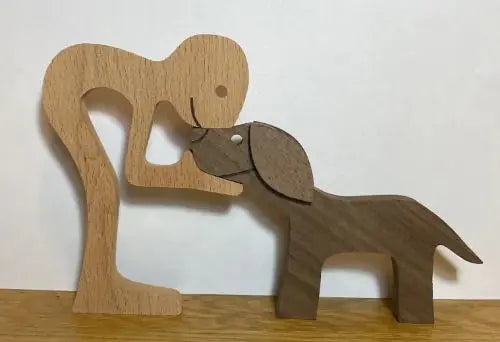 Hundskulptur i trä – Heminredning