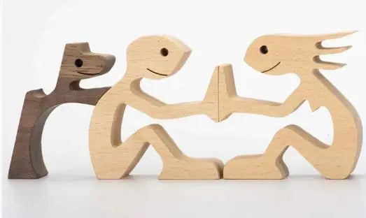 Hundskulptur i trä – Heminredning