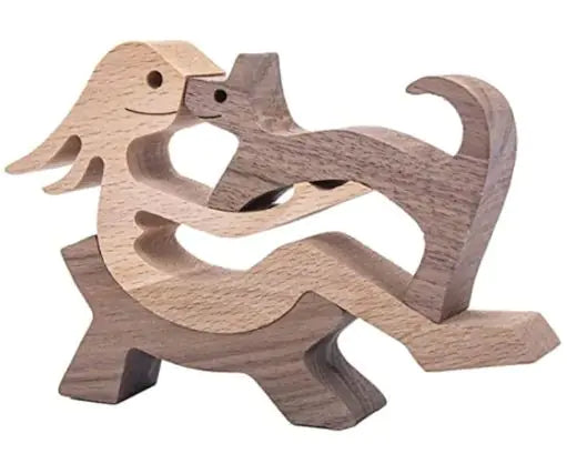 Hundskulptur i trä – Heminredning