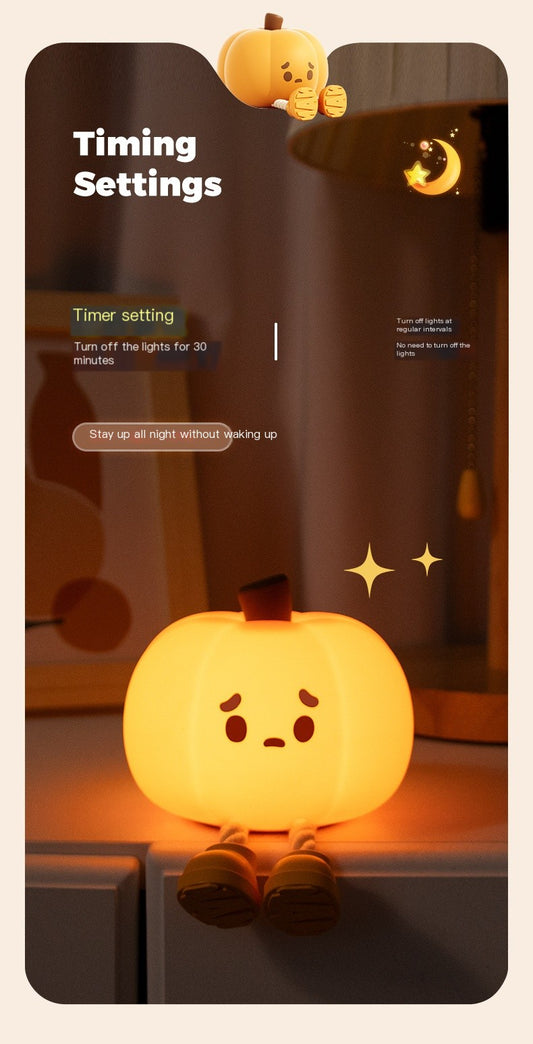 Halloween Pumpkin Night Light with Phone Stand (One)