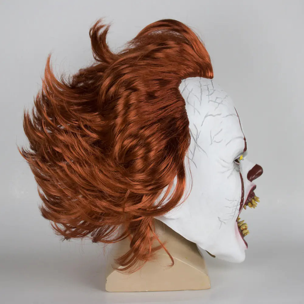 Pennywise LED Mask and Scary Wig for Halloween Cosplay